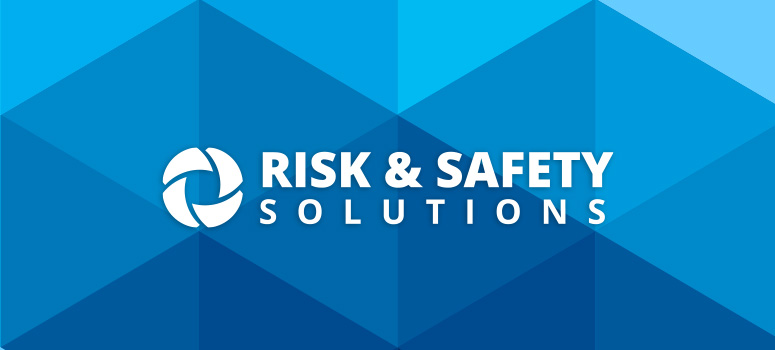 Risk and Safety Solutions logo with a varied blue backdrop